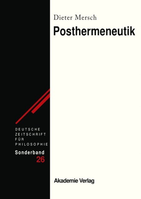 Dieter Mersch - Posthermeneutik, E-bok