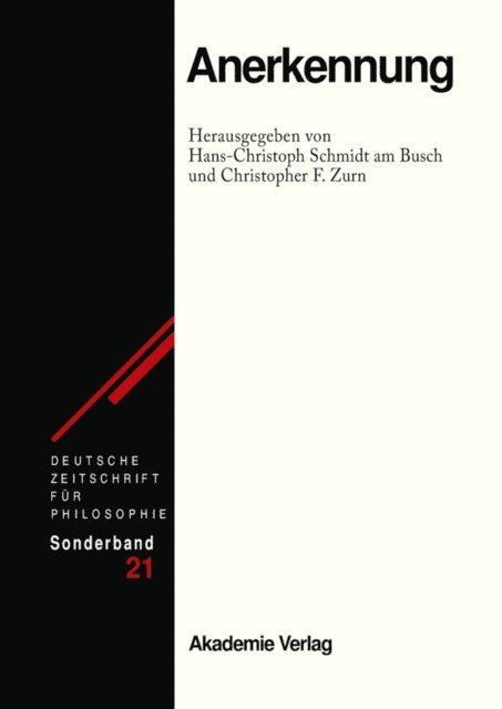 Christopher F. Zurn, Hans-Christoph Schmidt am Busch - Anerkennung, E-bok