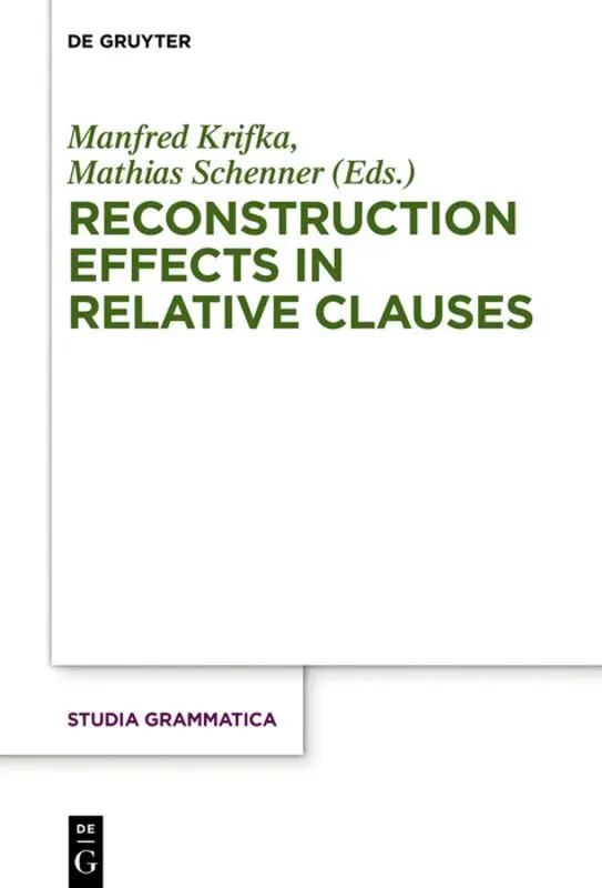 Manfred Krifka, Mathias Schenner - Reconstruction Effects in Relative Clauses, Inbunden. Tillgänglighet: Tillfälligt slut