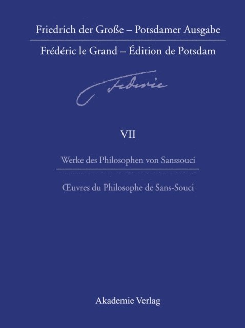 Jurgen Overhoff, Vanessa de Senarclens - Werke des Philosophen von Sanssouci / Oeuvres du Philosophe de Sans-Souci, E-bok