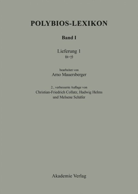 Melsene Schafer, Hadwig Helms, Christian-Friedrich Collatz - (Alpha-Gamma), E-bok