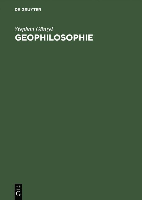 Stephan Gunzel - Geophilosophie, E-bok