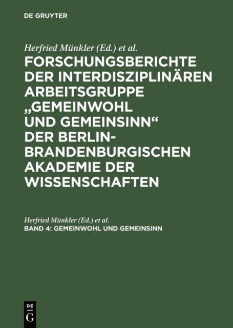 Harald Bluhm, Herfried Munkler - Gemeinwohl und Gemeinsinn, E-bok