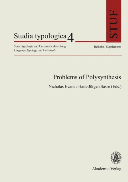 Hans-Jurgen Sasse, Nicholas Evans - Problems of Polysynthesis, E-bok