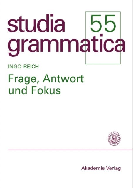 Ingo Reich - Frage, Antwort und Fokus, E-bok