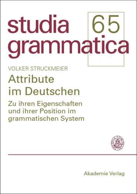 Volker Struckmeier - Attribute im Deutschen, E-bok