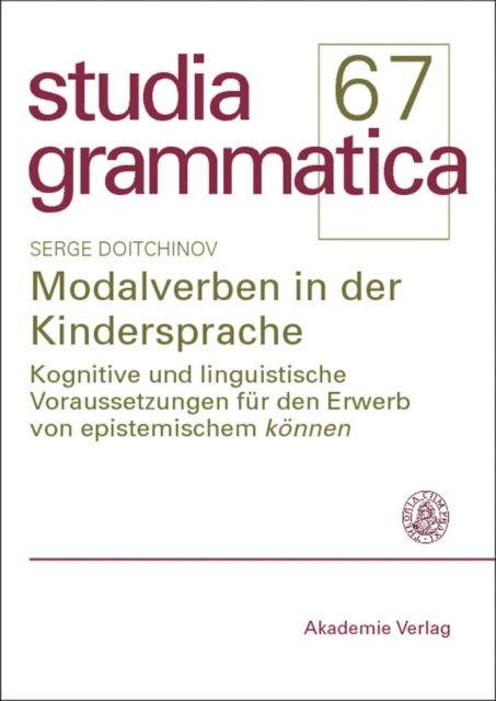 Serge Doitchinov - Modalverben in der Kindersprache, E-bok