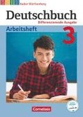 Deutschbuch - Differenzierende Ausgabe Band 3: 7. Schuljahr- Baden-Wrttemberg - Arbeitsheft mit Lsungen