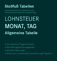 Tabelle, Lohnsteuer 2026 Monat, Tag, Häftad