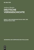 fr�hneudeutsche Vers. Der neudeutsche Vers