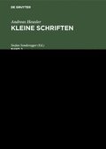 Kleinere Schriften zur Literatur- und Geistesgeschichte Kleine Schriften