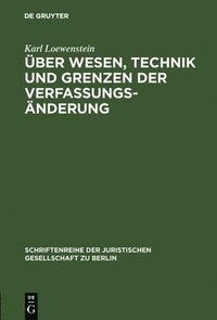 ber Wesen, Technik und Grenzen der Verfassungsnderung