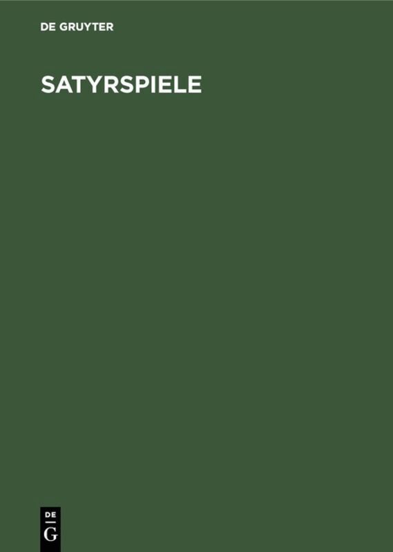 Frank Brommer - Satyrspiele, Inbunden