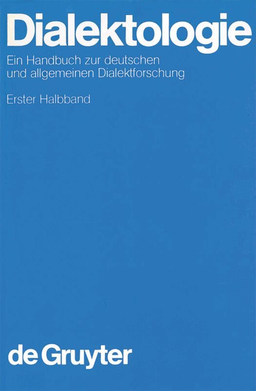Werner Besch, Ulrich Knoop, Wolfgang Putschke, Herbert E. Wiegand - Dialektologie. 1. Halbband, Inbunden. Tillgänglighet: Tillfälligt slut