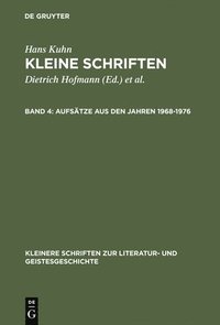 Kleine Schriften, Band 4, Aufstze aus den Jahren 1968-1976
