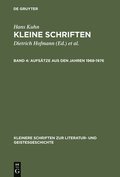 Kleine Schriften, Band 4, Aufs�tze aus den Jahren 1968-1976