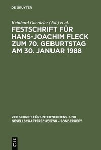 Festschrift fr Hans-Joachim Fleck zum 70. Geburtstag am 30. Januar 1988
