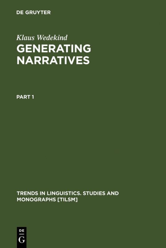 Klaus Wedekind - Generating Narratives, Inbunden. Tillgänglighet: Tillfälligt slut