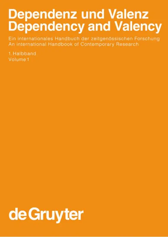 Vilmos Ágel, Ludwig M. Eichinger, Hans Werner Eroms, Peter Hellwig, Hans Jürgen Heringer, Henning Lobin - Dependenz und Valenz / Dependency and Valency. 1. Halbband, Inbunden. Tillgänglighet: Tillfälligt slut