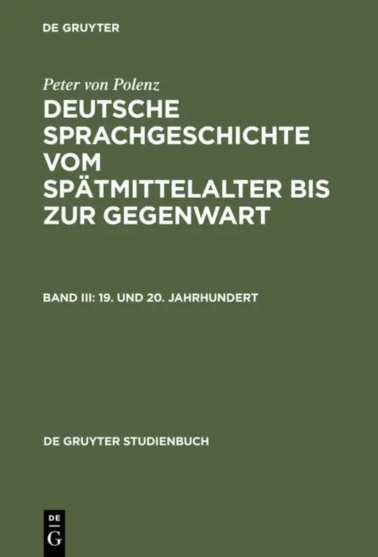Peter von Polenz - 19. und 20. Jahrhundert, Häftad. Tillgänglighet: Tillfälligt slut