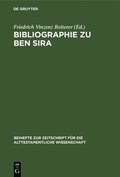 Bibliographie Zu Ben Sira