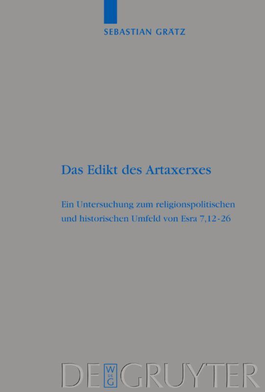 Sebastian Grätz - Edikt des Artaxerxes, Inbunden. Tillgänglighet: Lägg i varukorg