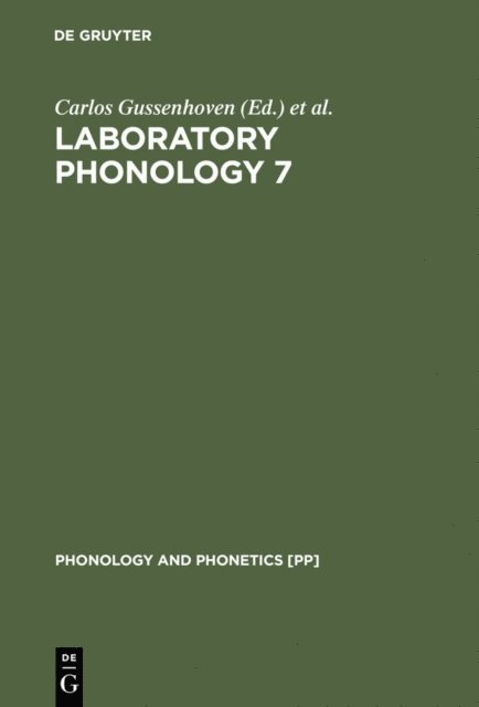 Natasha Warner, Carlos Gussenhoven - Laboratory Phonology 7, E-bok