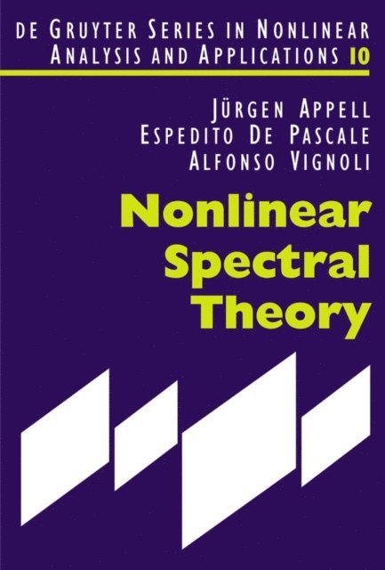 Alfonso Vignoli, Espedito De Pascale, Jurgen Appell - Nonlinear Spectral Theory, E-bok