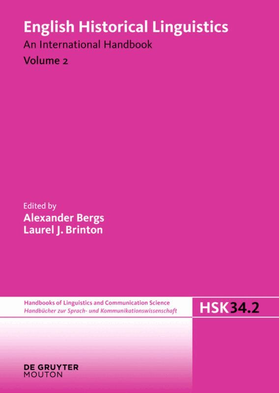 Alexander Bergs, Laurel J. Brinton - English Historical Linguistics. Volume 2, Inbunden. Tillgänglighet: Tillfälligt slut