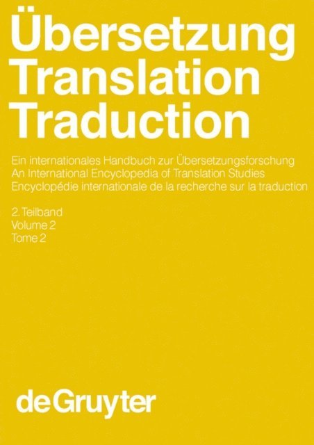 Norbert Greiner, Armin Paul Frank, Harald Kittel - Übersetzung - Translation - Traduction. 2. Teilband, E-bok