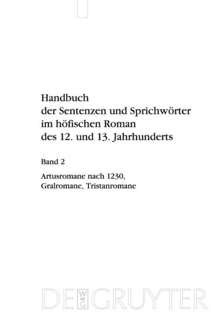 Tomas Tomasek - Artusromane nach 1230, Gralromane, Tristanromane, E-bok