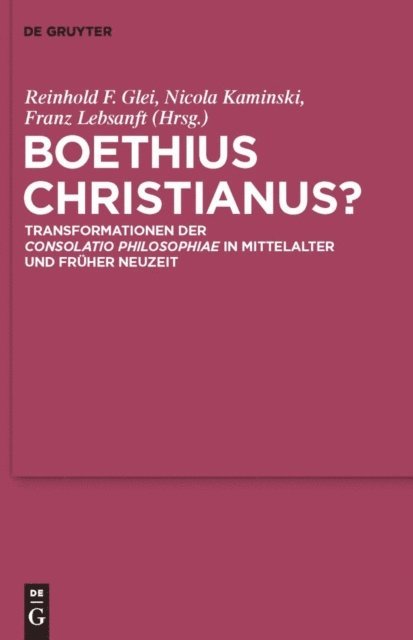 Franz Lebsanft, Nicola Kaminski, Reinhold F. Glei - Boethius Christianus?, E-bok