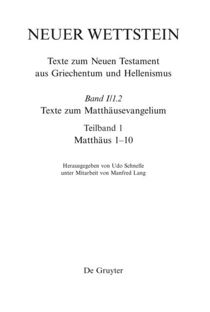 Udo Schnelle - Texte zum Matthäusevangelium, E-bok