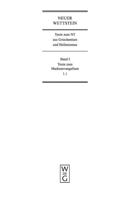 Udo Schnelle - Texte zum Markusevangelium, E-bok