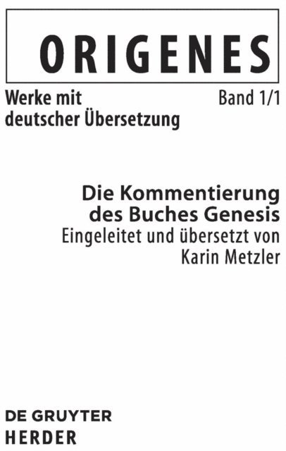 Karin Metzler - Die Kommentierung des Buches Genesis, E-bok