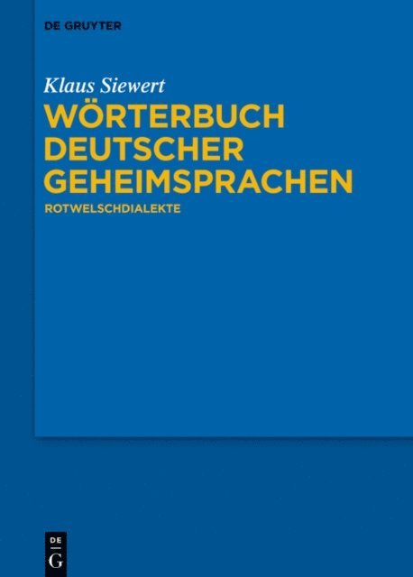 Klaus Siewert - Wörterbuch deutscher Geheimsprachen, E-bok