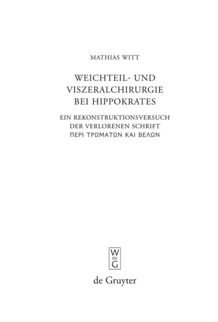 Mathias Witt - Weichteil- und Viszeralchirurgie bei Hippokrates, E-bok