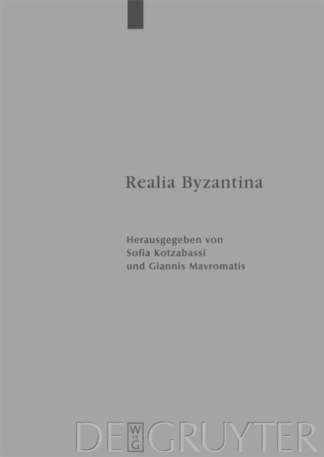 Giannis Mavromatis, Sofia Kotzabassi - Realia Byzantina, E-bok