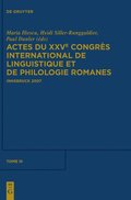 Actes Du Xxve Congrs International de Linguistique Et de Philologie Romanes. Tome III