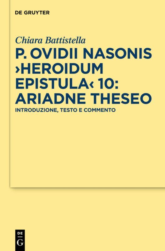 P. Ovidii Nasonis >Heroidum Epistula< 10: Ariadne Theseo