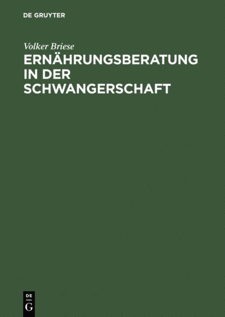 Volker Briese - Ernährungsberatung in der Schwangerschaft, E-bok