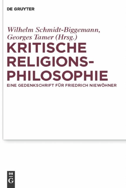 Georges Tamer, Wilhelm Schmidt-Biggemann - Kritische Religionsphilosophie, E-bok