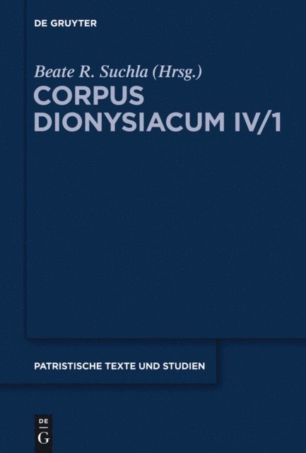 Beate Regina Suchla - Ioannis Scythopolitani prologus et scholia in Dionysii Areopagitae librum 'De divinis nominibus' cum additamentis interpretum aliorum, E-bok