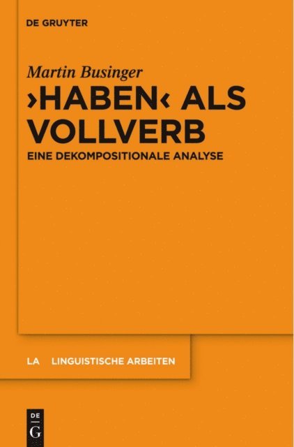 Martin Businger - "Haben" als Vollverb, E-bok. Tillgänglighet: Lägg i varukorg
