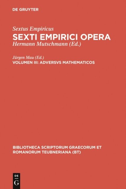 Sextus Empiricus, Jurgen Mau - Adversus mathematicos, E-bok