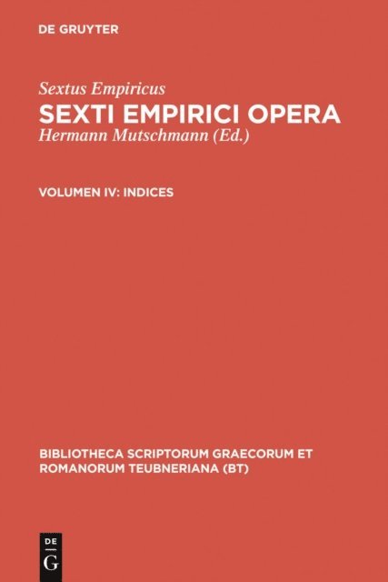 Sextus Empiricus - Indices, E-bok