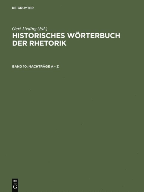 Gregor Kalivoda, Gert Ueding - Nachträge A - Z, E-bok