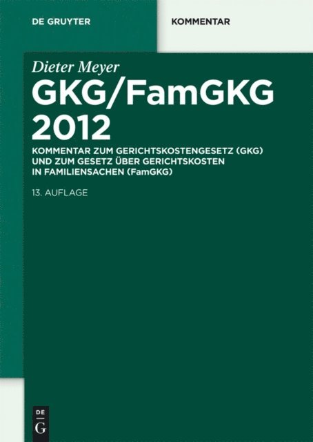 Dieter Meyer - GKG/FamGKG 2012, E-bok