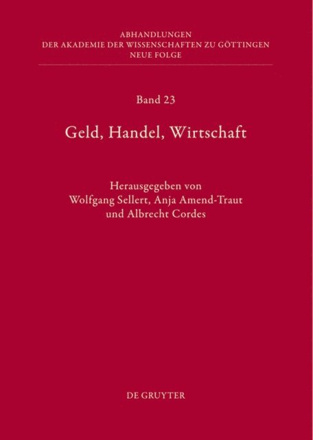 Wolfgang Sellert, Albrecht Cordes, Anja Amend-Traut - Geld, Handel, Wirtschaft, E-bok