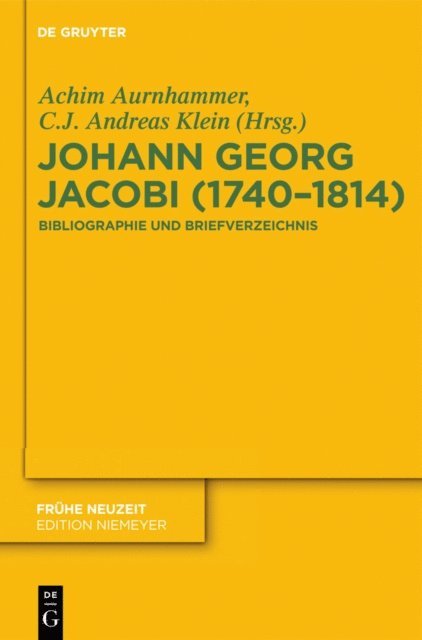C.J. Andreas Klein, Achim Aurnhammer - Johann Georg Jacobi (1740–1814), E-bok